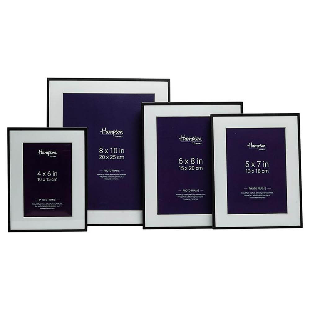 Hampton Frames Madrid Black Steel Photo Frame Various Sizes